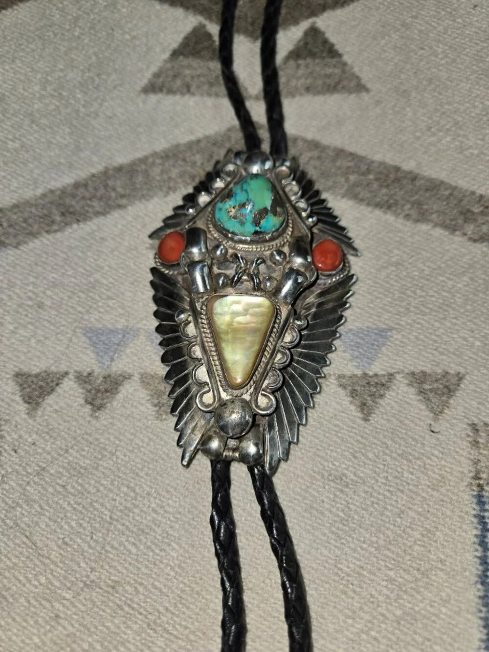 Vintage 1950's Native American Bolo Tie